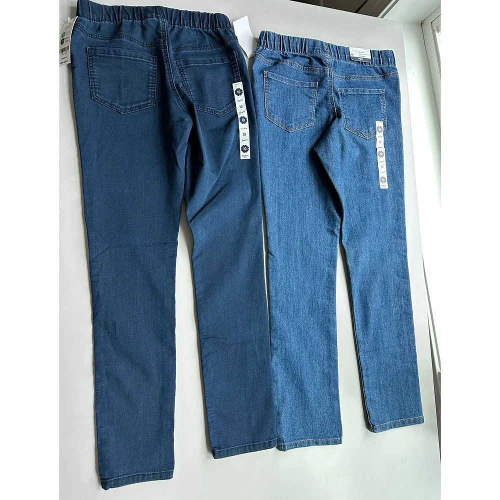2 Pack OshKosh B'gosh‎ Girls Jeggings Size 10 Blue Pull On Jeans NWT
